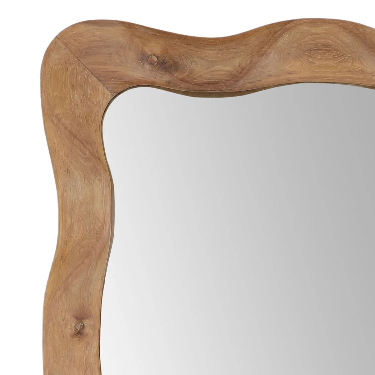 Sanded Teak Wave Full Mirror - Thumbnail 3