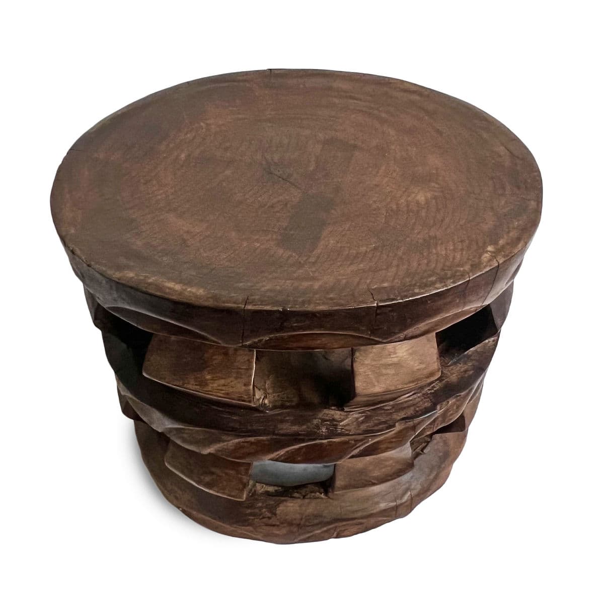 Vintage Dogon Wood Stool - Thumbnail 3