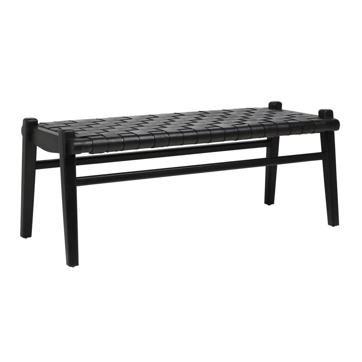 Black Leather Strap Bench - Thumbnail 3