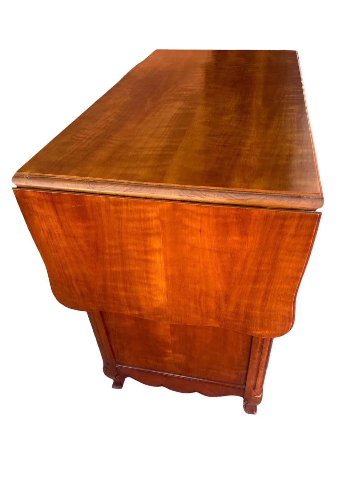 Kindel Grand Rapids Solid Cherry Wood Belvedere Server - Louis XV French Provincial Style Vintage 1950s - Thumbnail 3