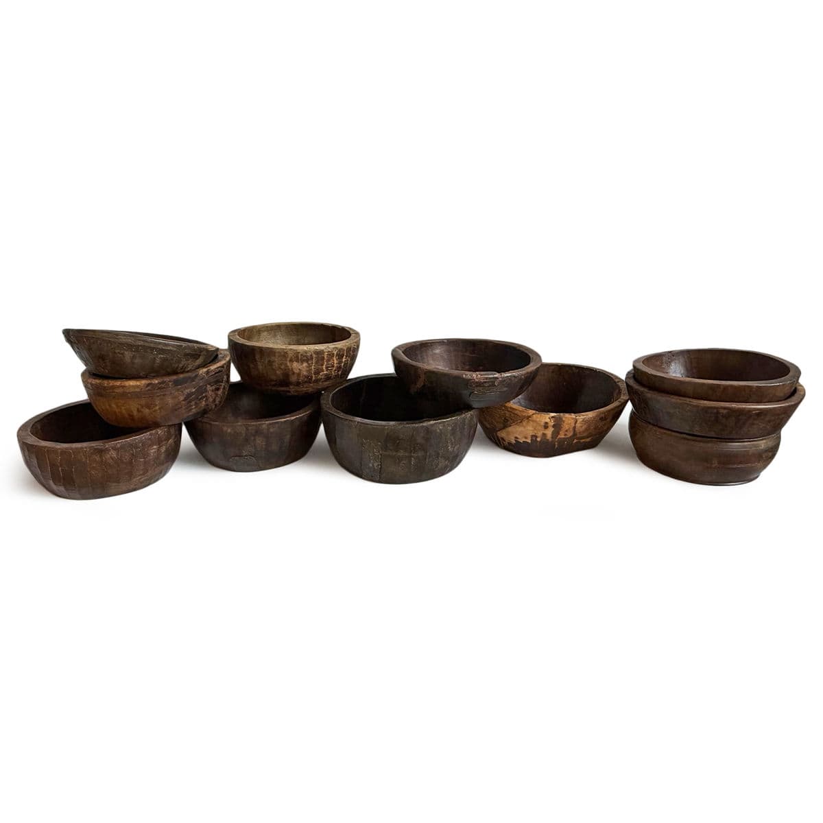Vintage Wood India Teak Bowl - Thumbnail 3