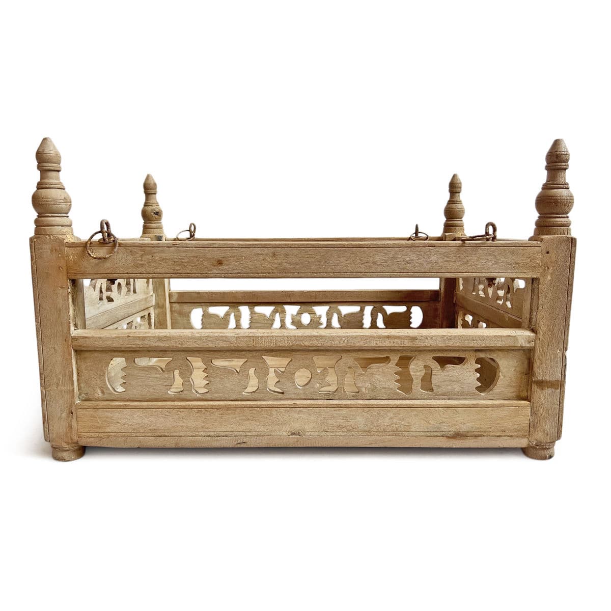 Antique Wood Baby Jhula Box Table - Thumbnail 3