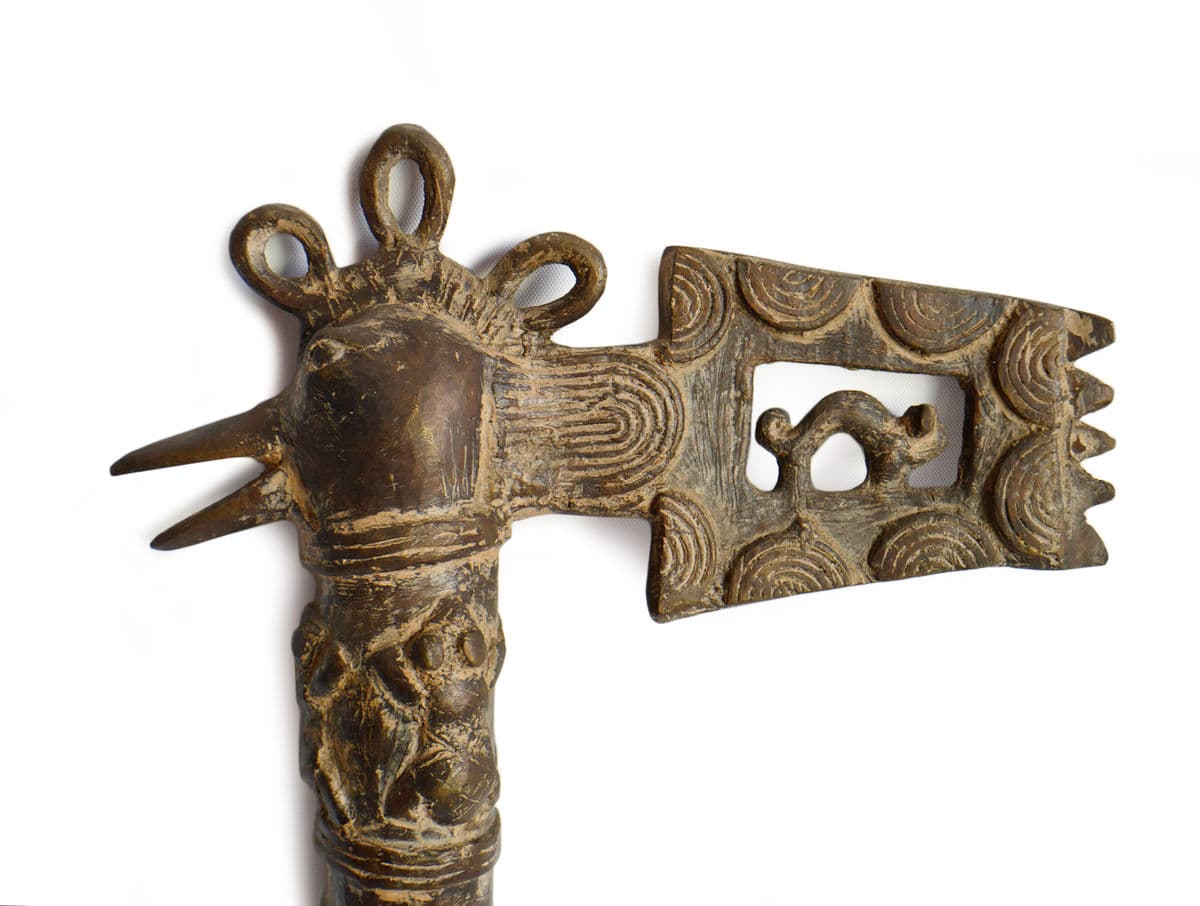 Vintage Bronze Rooster Volta Medicine Tool - Thumbnail 3