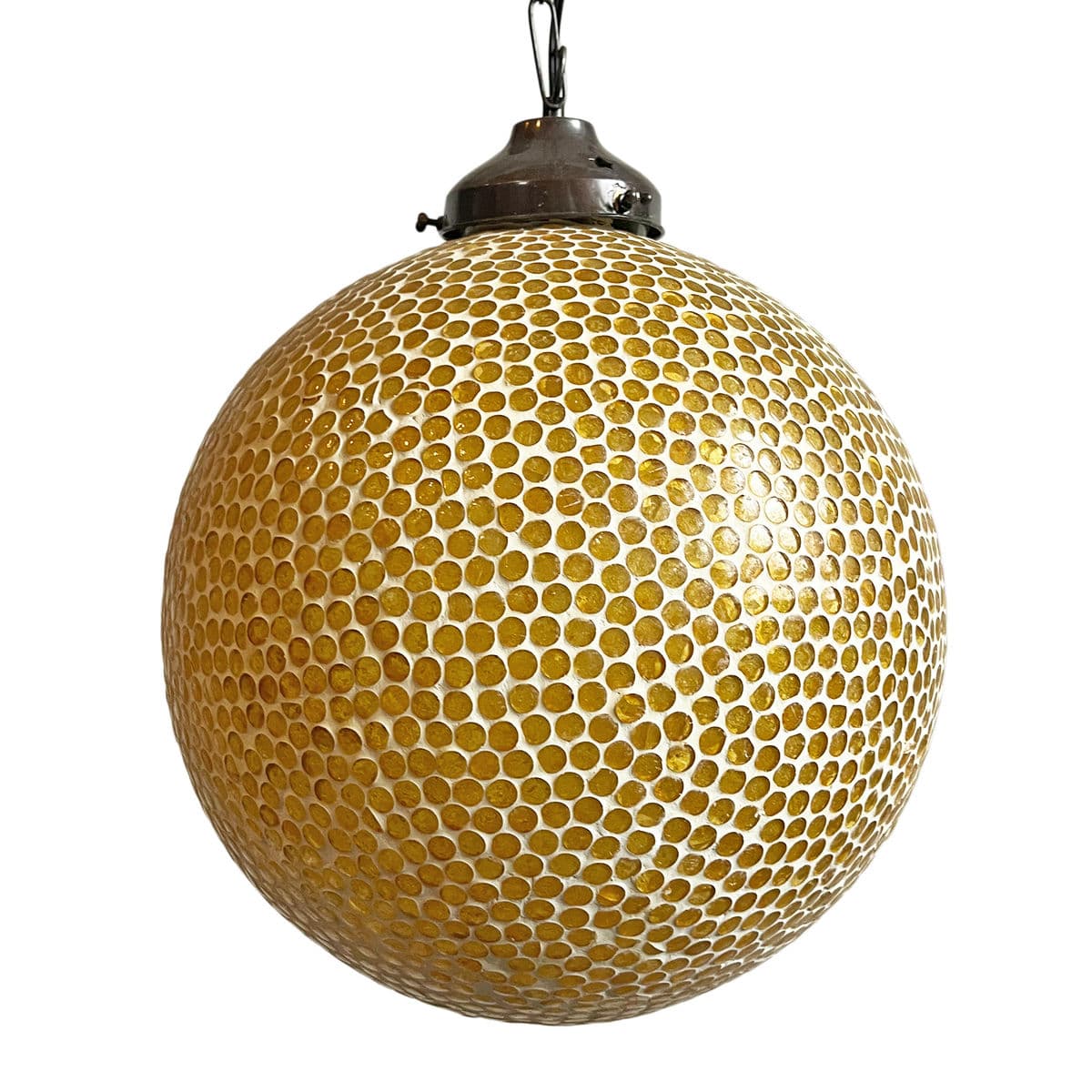Yellow Mosaic Globe Pendant Large - Thumbnail 3