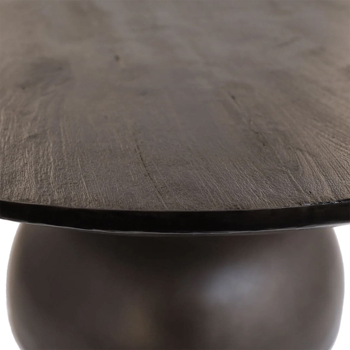 Ebony Solid Wood Hourglass Coffee Table - Thumbnail 3