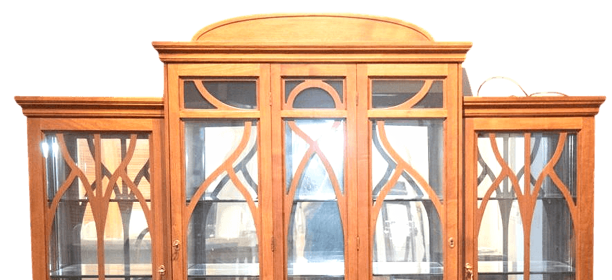 Davide Rocchi 85" W X 79" H Four Door Cherry Wood Breakfront Made in Florence - Thumbnail 3