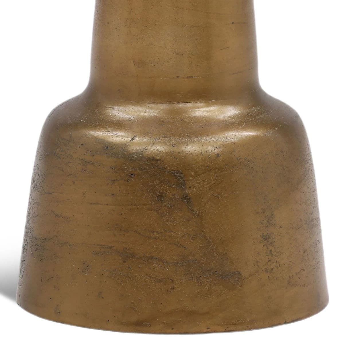 Brass Finish Pedestal Side Table - Thumbnail 3