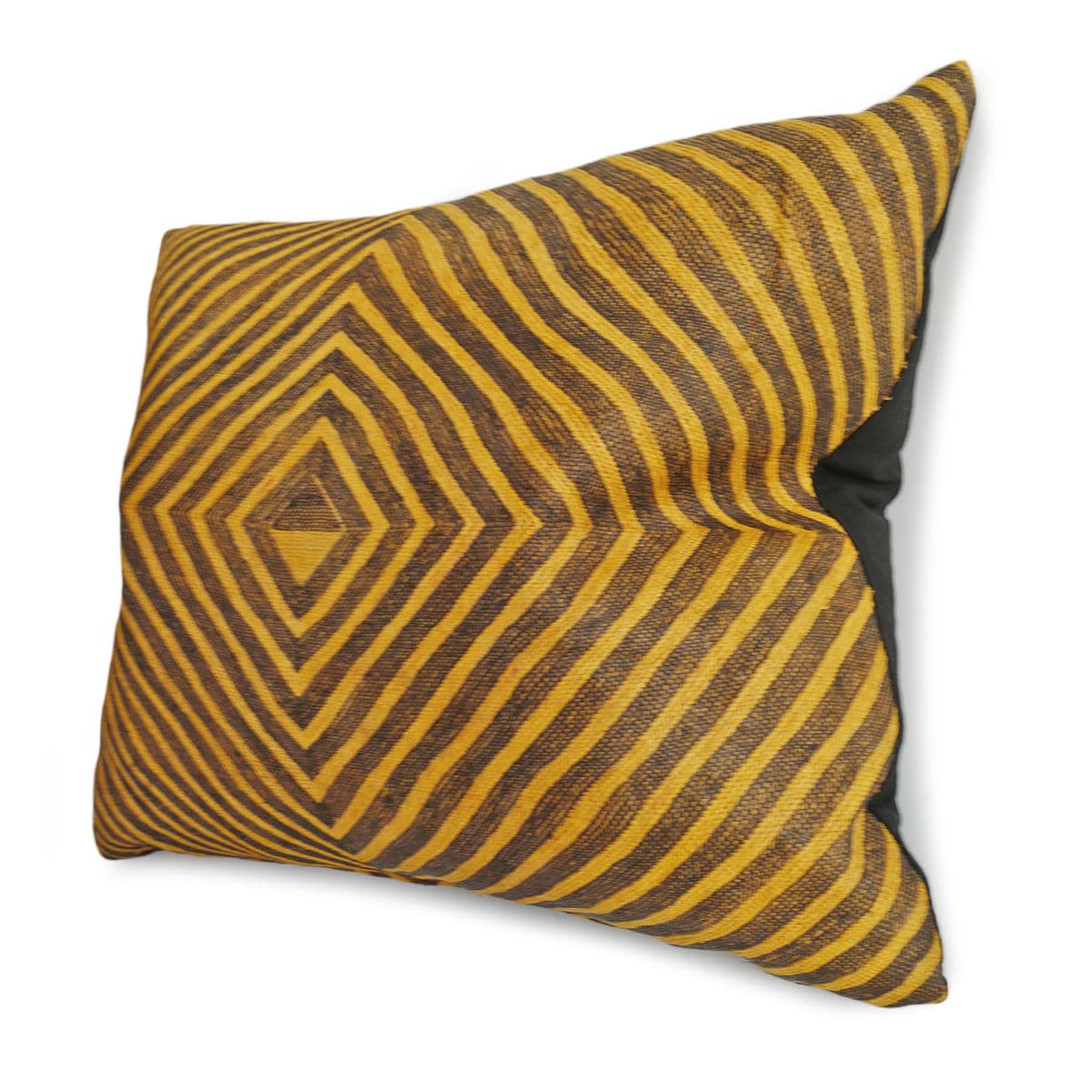 Vintage Kuba Grass Textile Pillow - Thumbnail 3