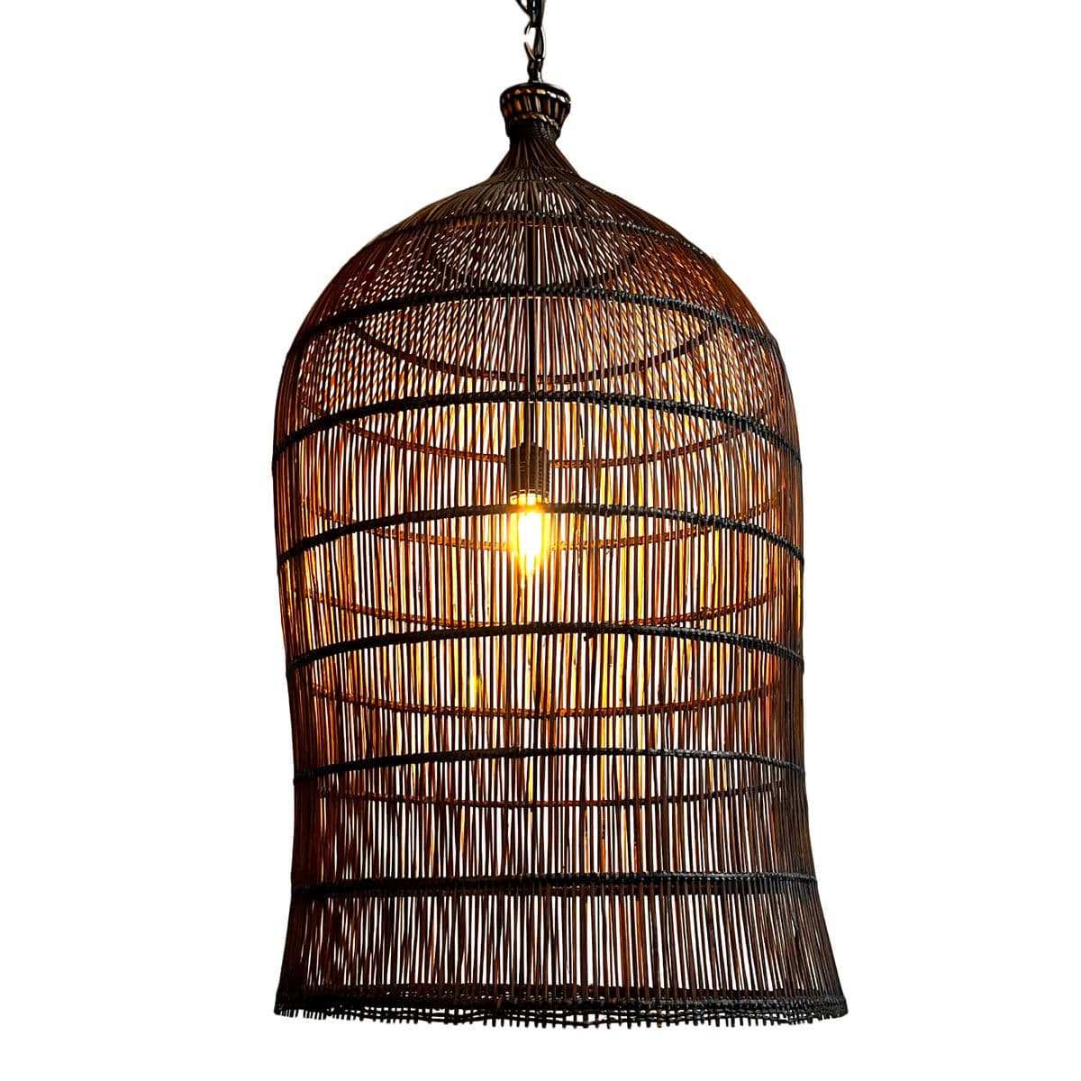 Auburn Wicker Fish Basket Pendant Medium - Thumbnail 3