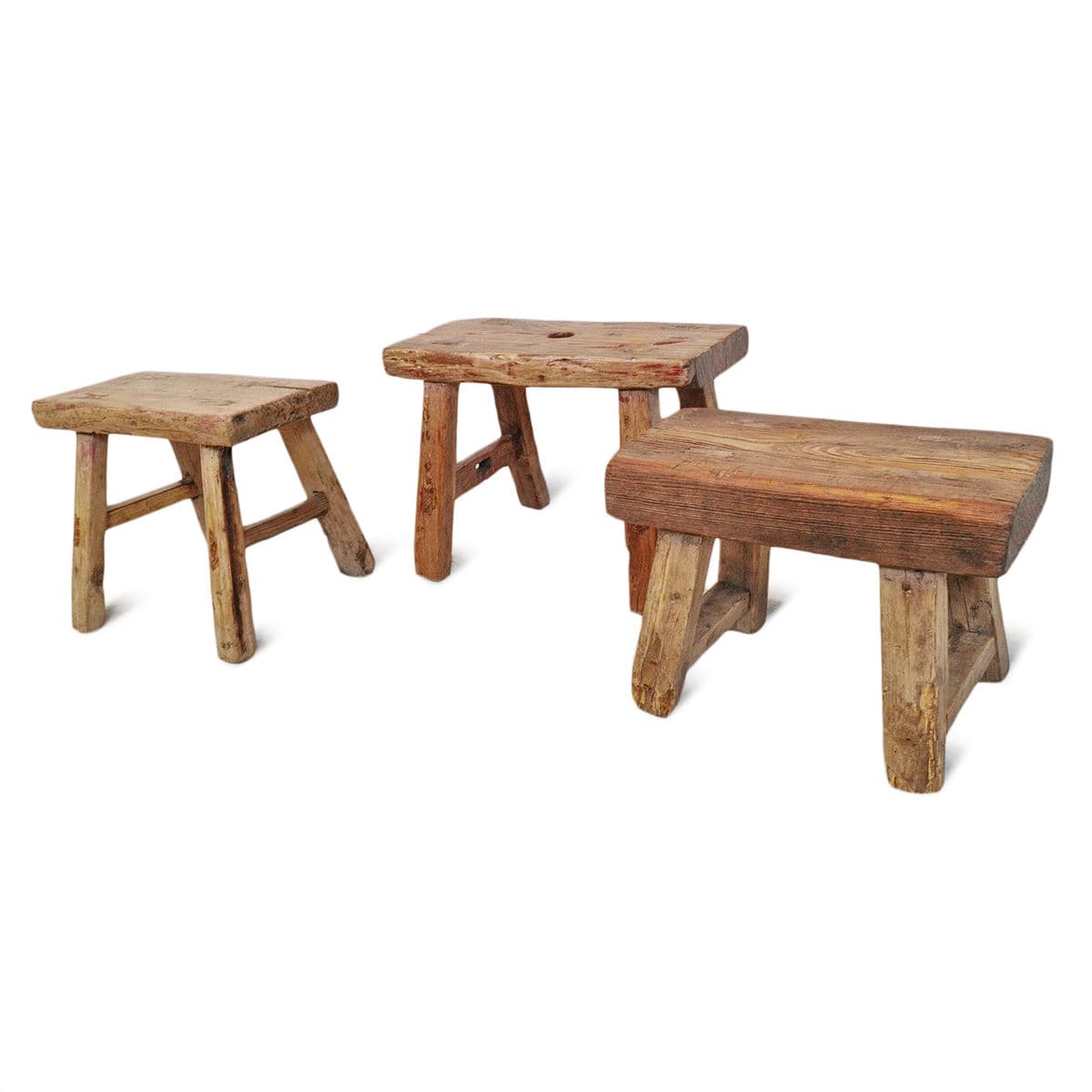 Vintage Elm Farm Stool - Thumbnail 3