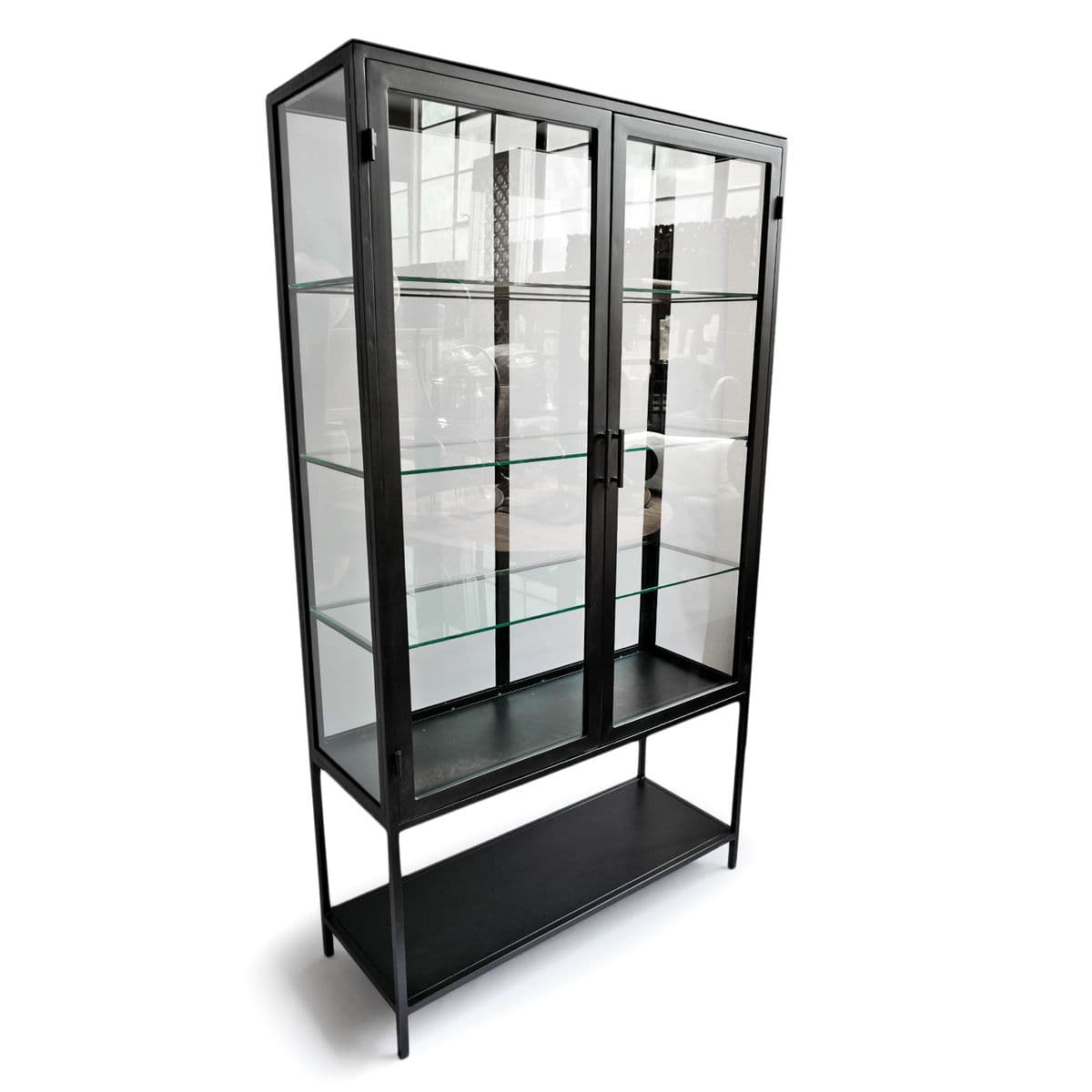 Black Iron & Glass Display Cabinet - Thumbnail 3