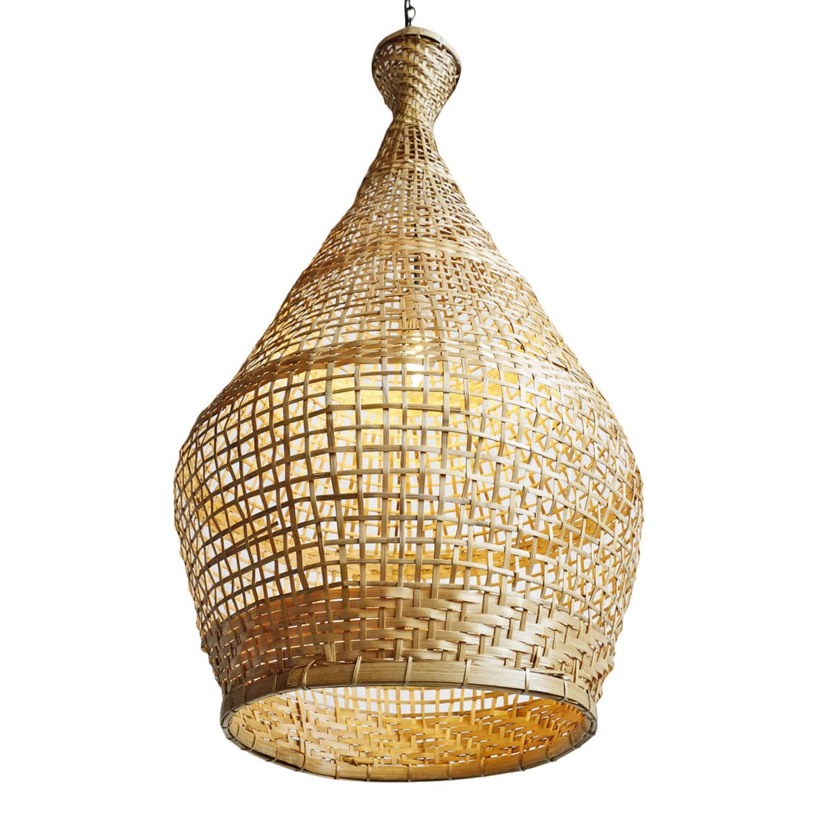 Bamboo Fish Basket Pendant Light Medium - Thumbnail 3