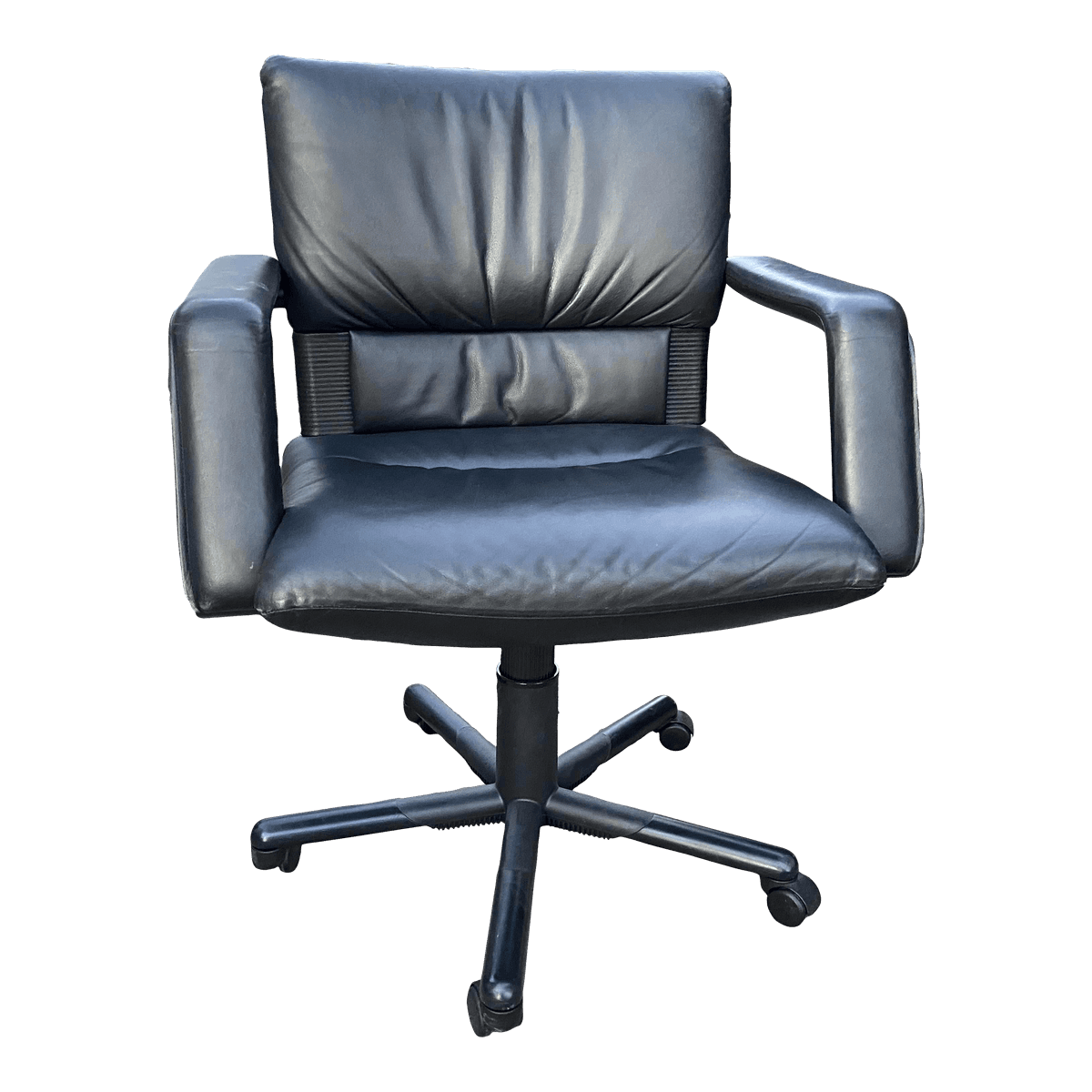 Vintage Mario Bellini Leather Swivel Chair for Vitra - Thumbnail 2