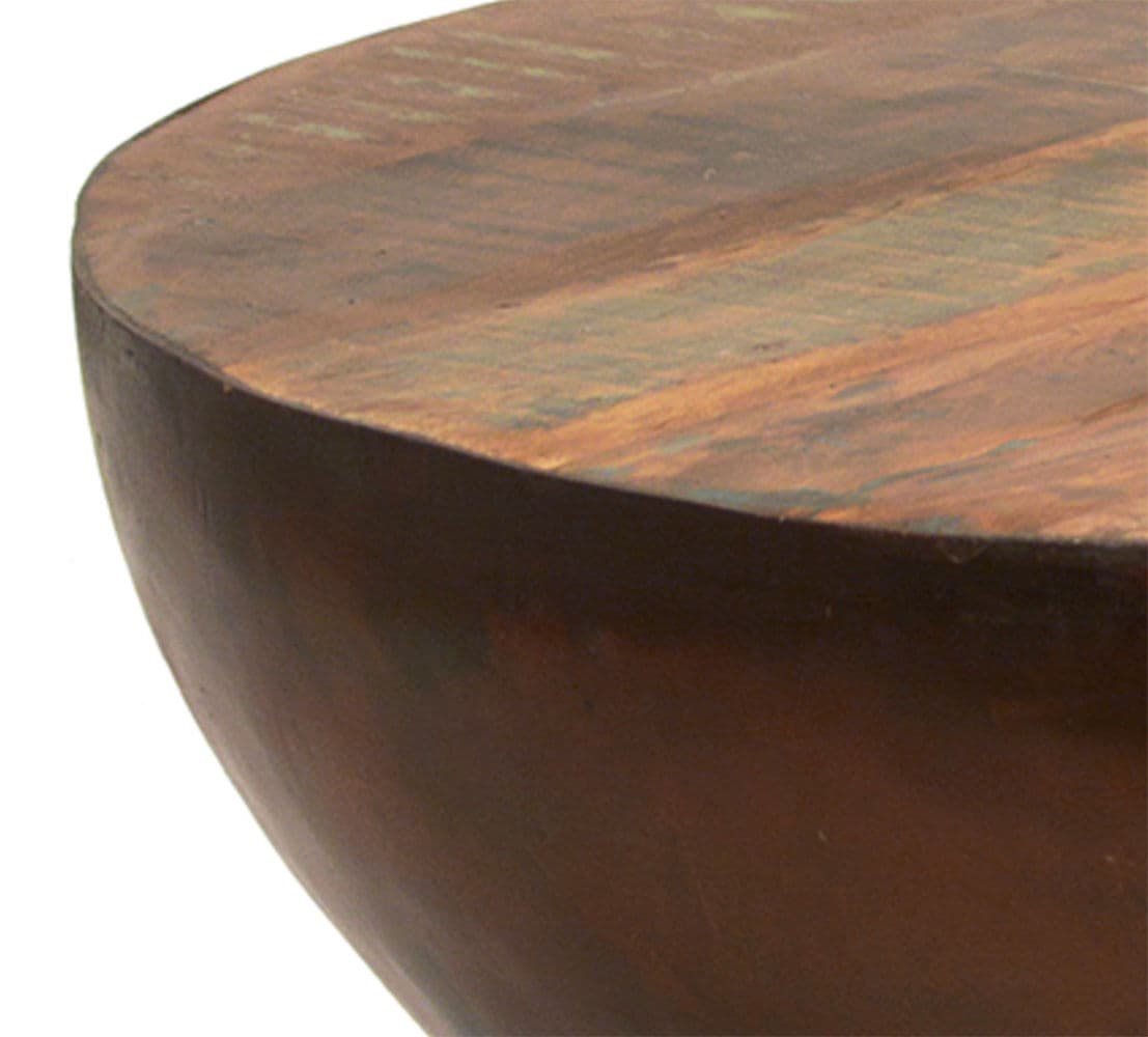 Salvaged Wood & Iron Bowl Coffee Table - Thumbnail 3