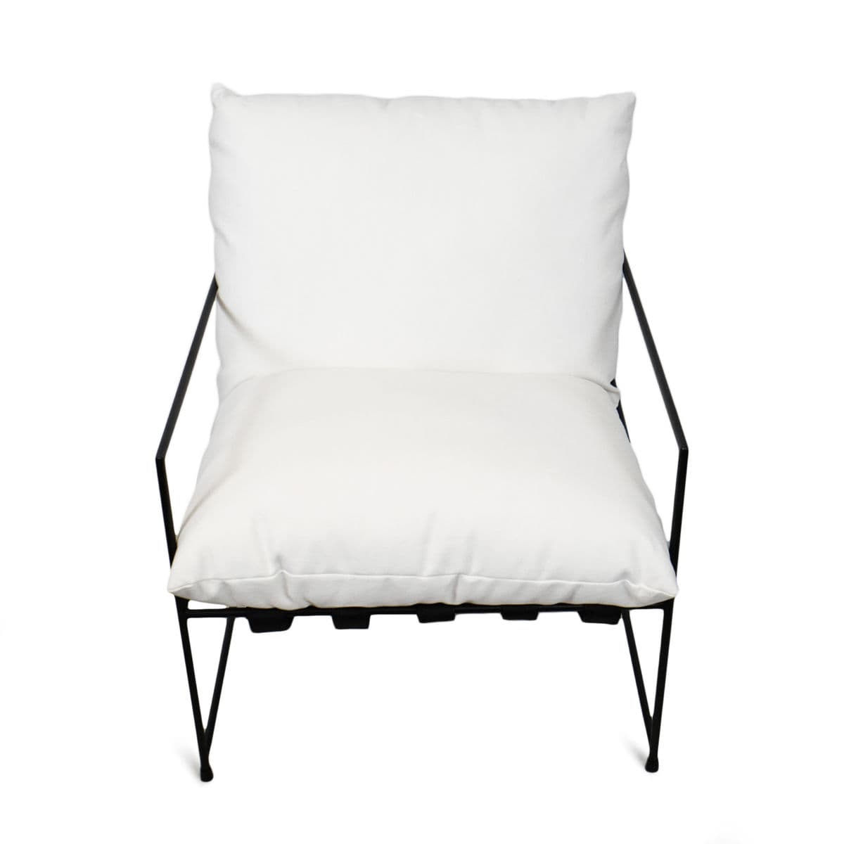 Plush White & Black Accent Chair - Thumbnail 3