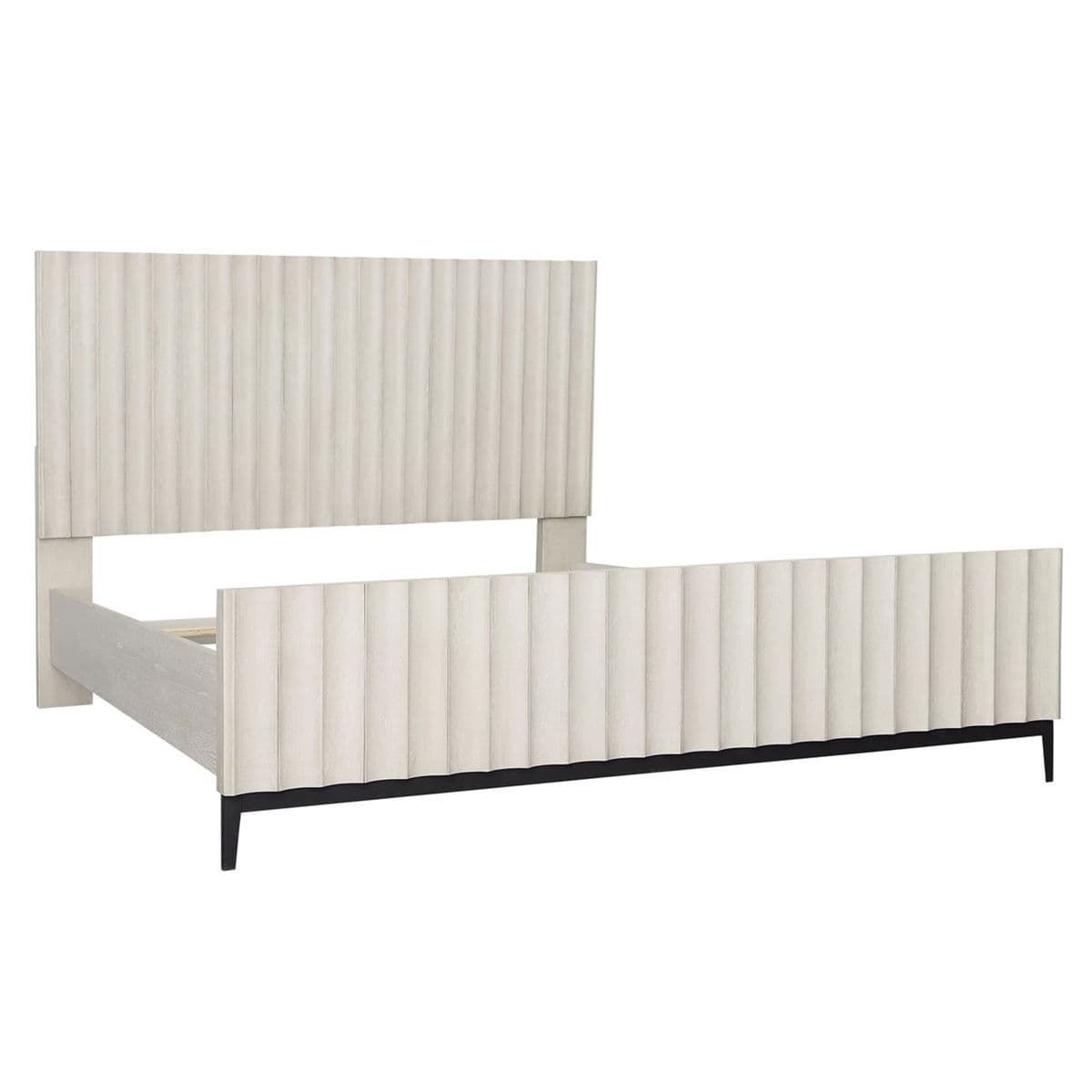 Modern White Wash Oak King Bed - Thumbnail 3