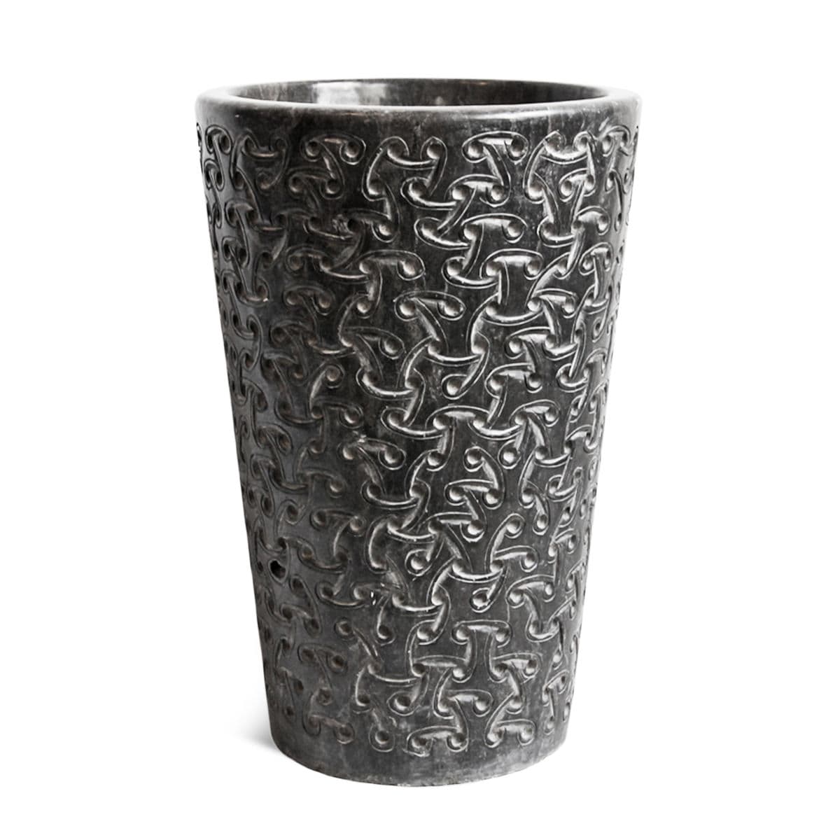 Black Marble Carved Pedestal Sink - Thumbnail 3