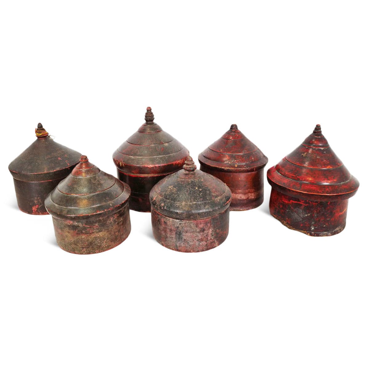 Antique India Wood Tikka Box - Thumbnail 3