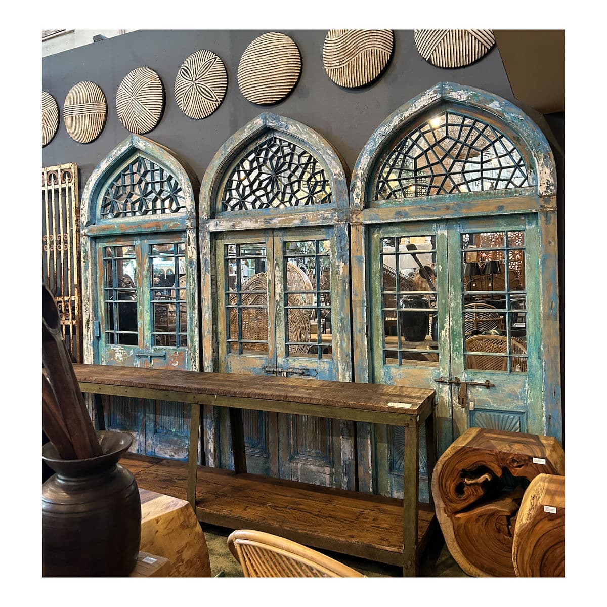 Jodhpur Church Door with Mirror - Thumbnail 3