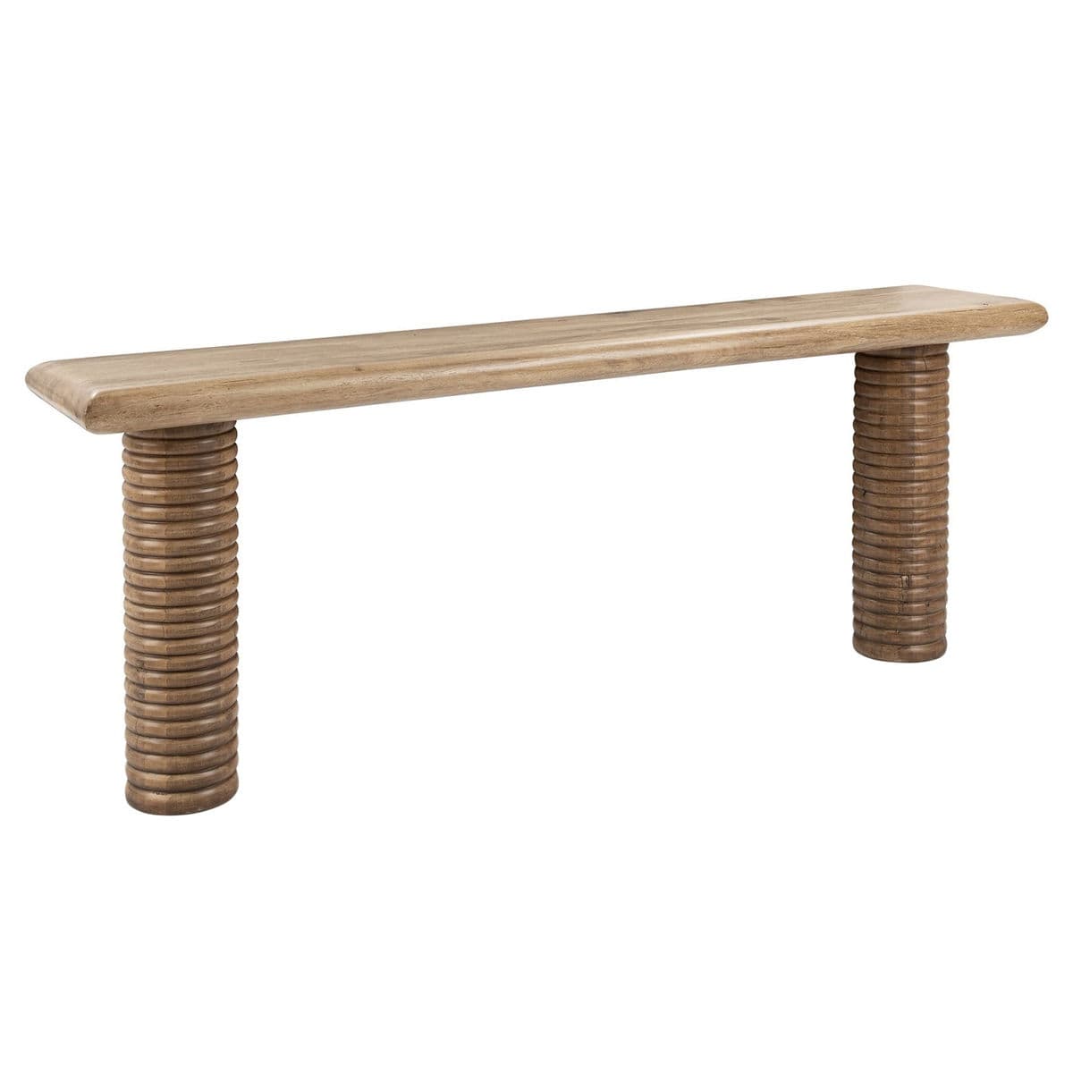 Ribbed Leg Reclaimed Wood Console - Thumbnail 3