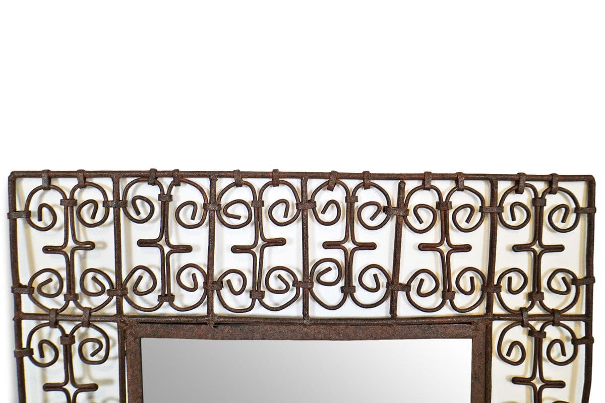 Vintage Iron Scroll Pattern Mirror - Thumbnail 3
