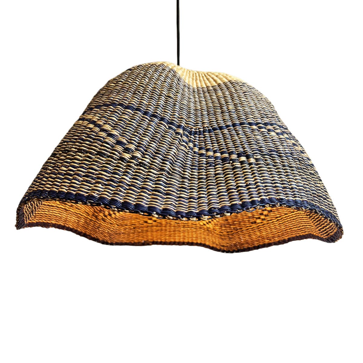 Bolga Wave Basket Light Pendant - Thumbnail 3