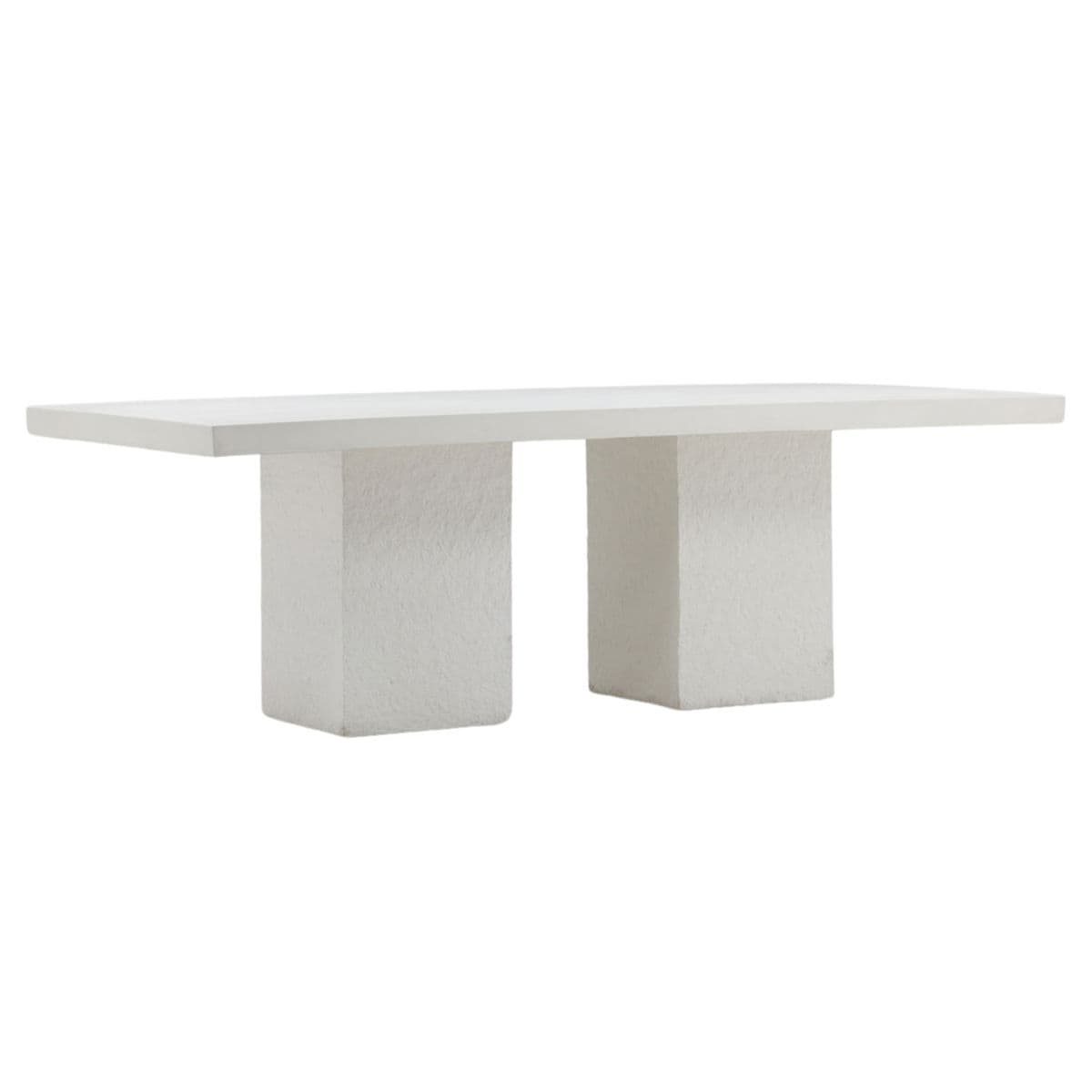 Catalina White Concrete Outdoor Dining Table - Thumbnail 3