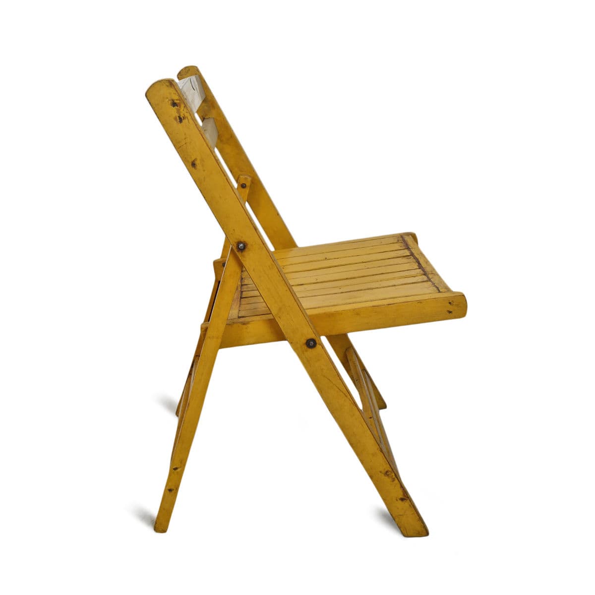Antique India Yellow Folding Chair - Thumbnail 3