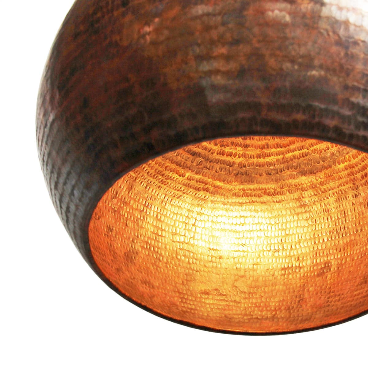 Antiqued Copper Hammered Pendant Light - Thumbnail 3