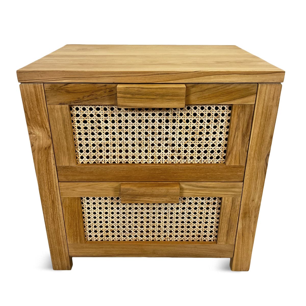 Cane & Teak Bedside Cabinet - Thumbnail 3