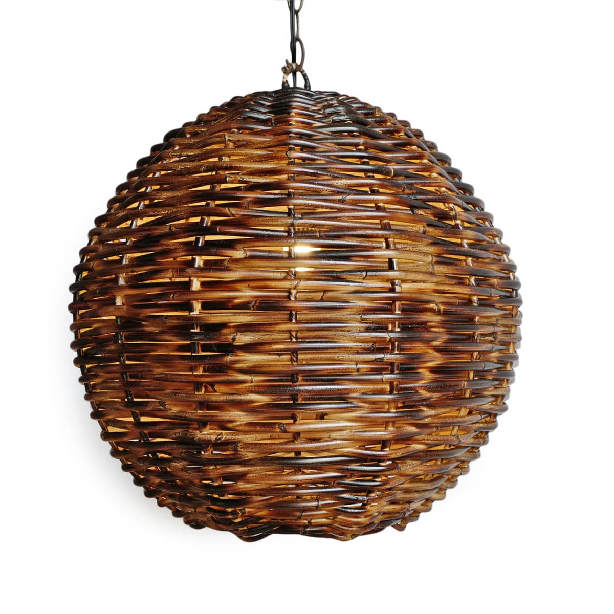 Burnt Bamboo Globe Lantern Large - Thumbnail 3