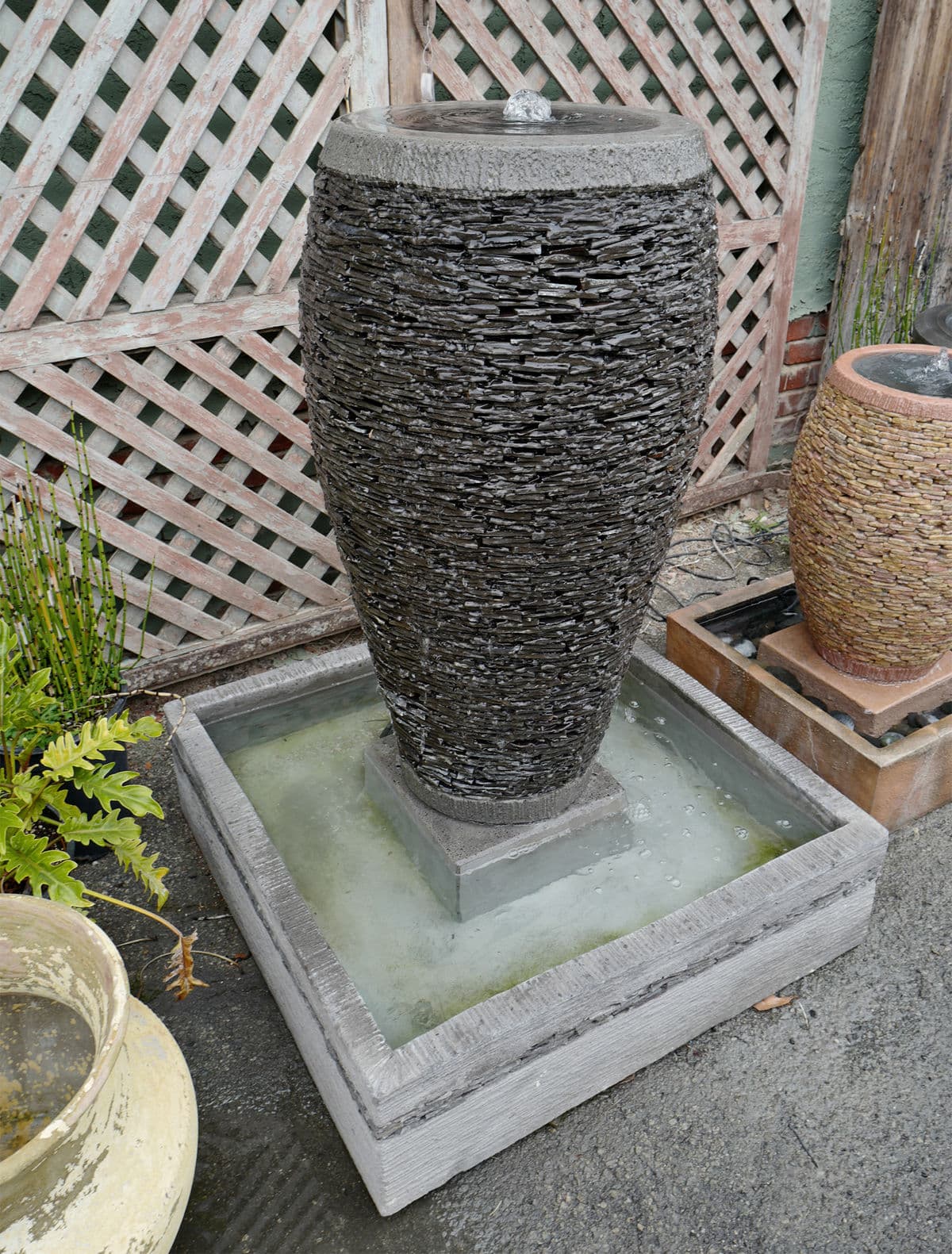 Stacked Slate Stone Fountain - Thumbnail 3