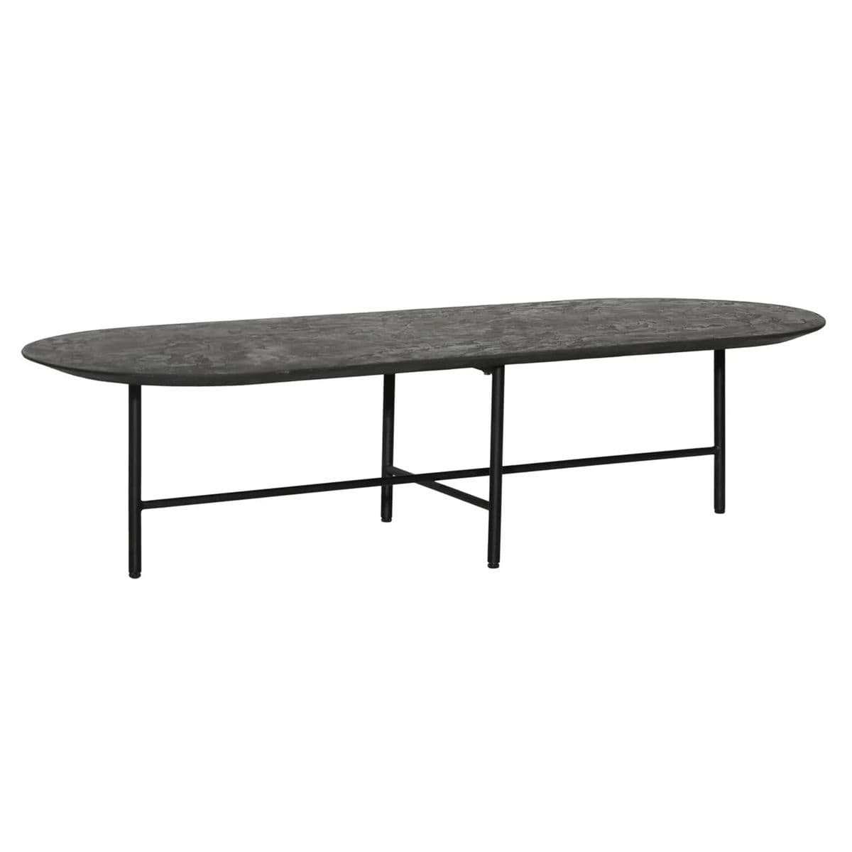 Oval Black Nueve Coffee Table - Thumbnail 3
