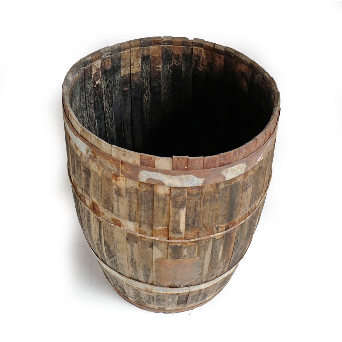 Vintage Wood & Iron Barrel - Thumbnail 3
