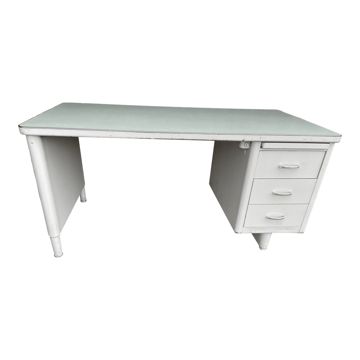 Vintage Mid Century Modern Metal Tanker Desk - Thumbnail 2
