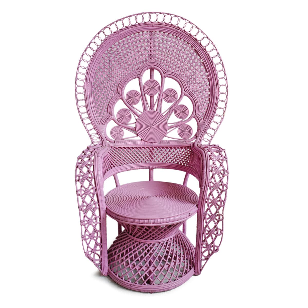 Lilac Wicker Peacock Chair - Thumbnail 3