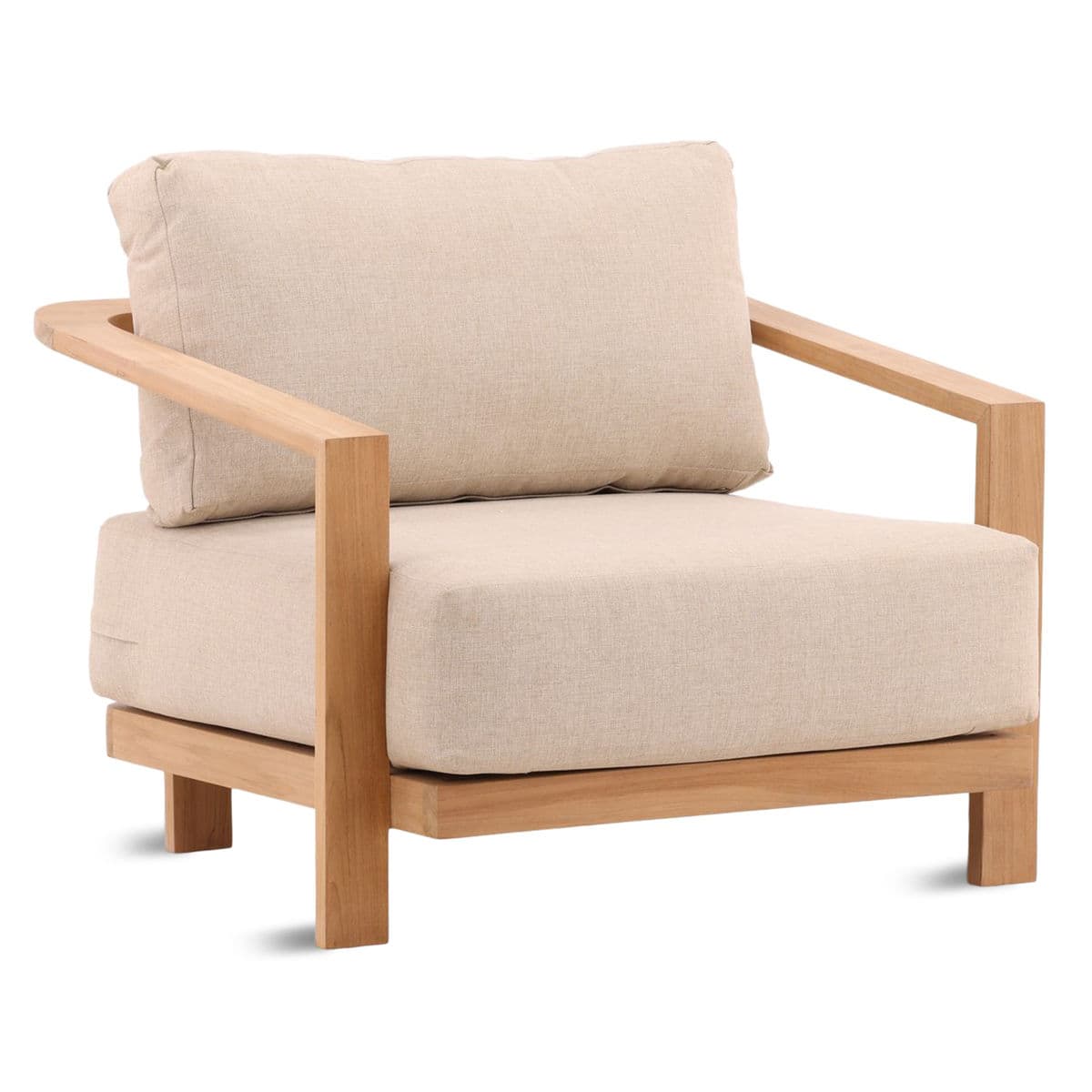 Solana Teak Outdoor Arm Chair - Thumbnail 3