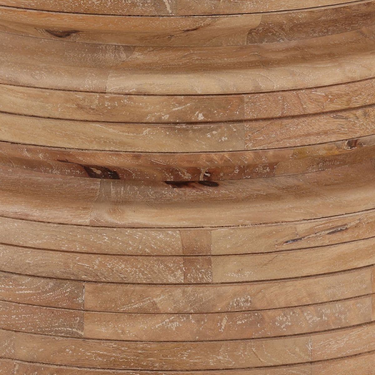 Round Stacked Wood Side Table - Thumbnail 3
