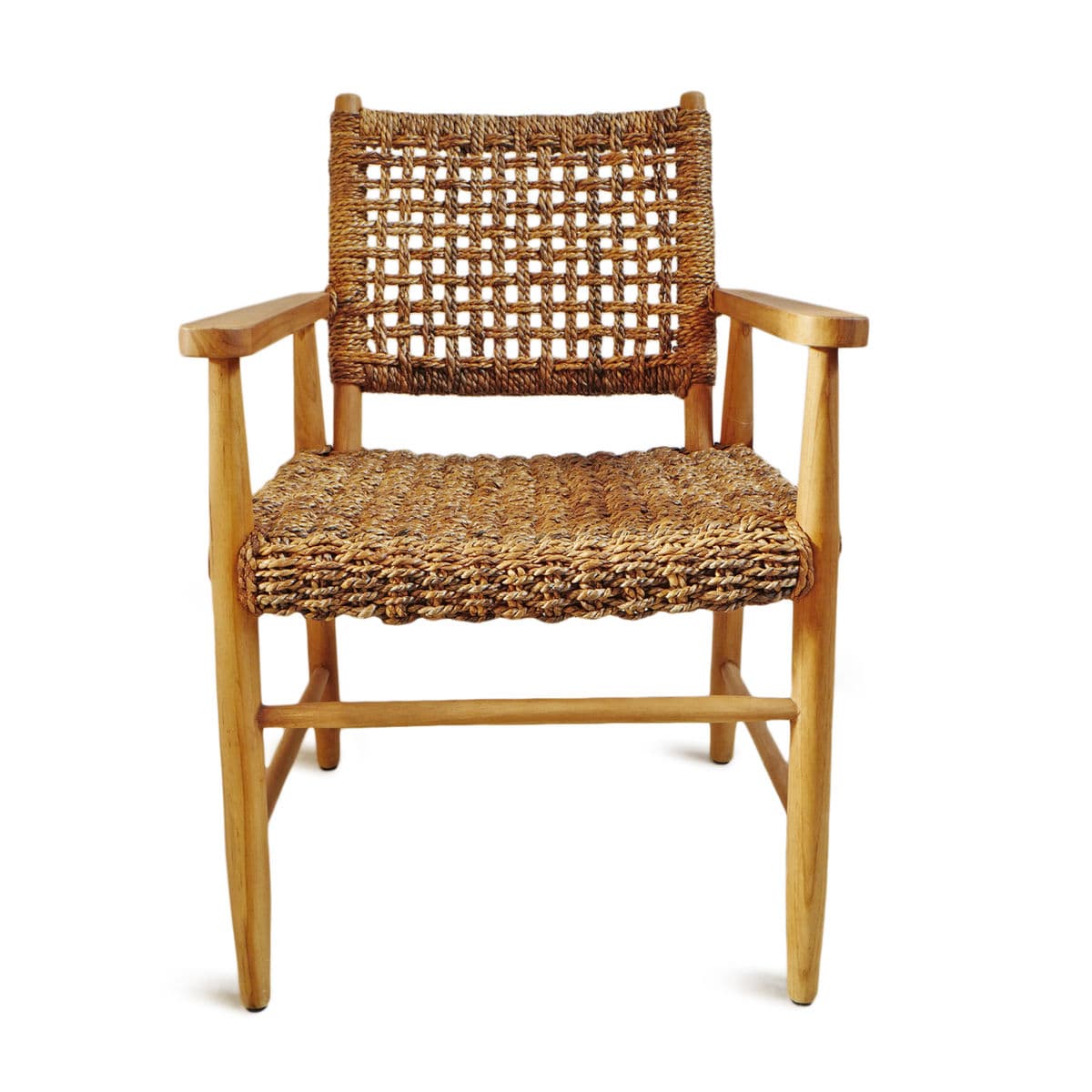 Banana Weave & Teak Arm Chair - Thumbnail 3