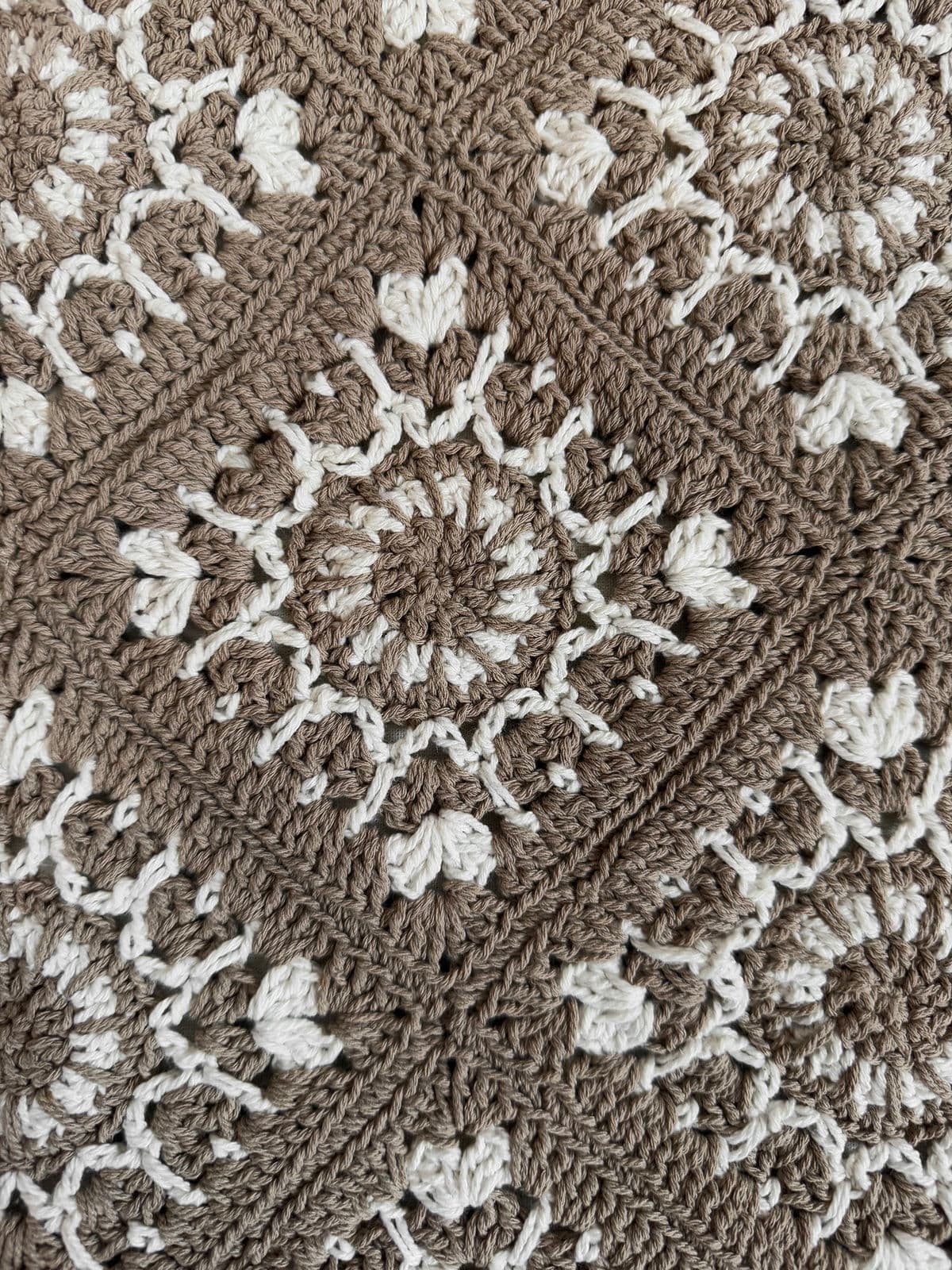 Taupe Macrame Shoulder Bag - Thumbnail 3