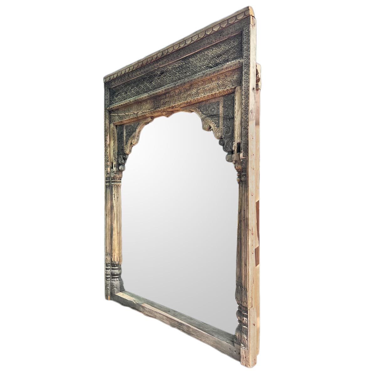 Large Old India Doorway Mirror - Thumbnail 3