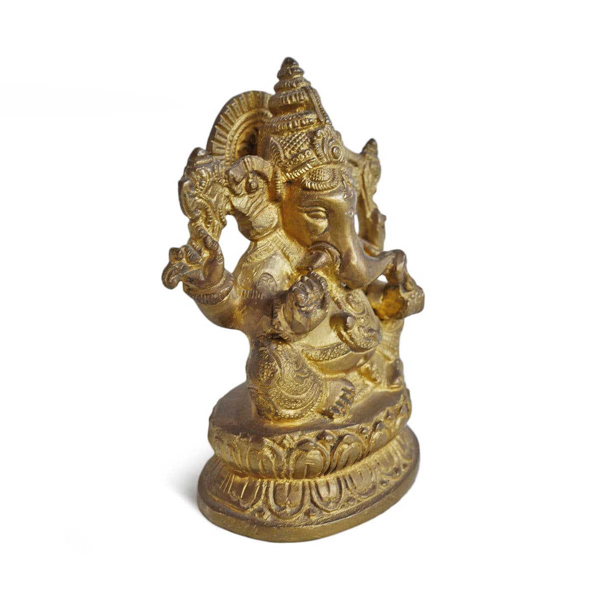 Small Brass Ganesha Statue - Thumbnail 3