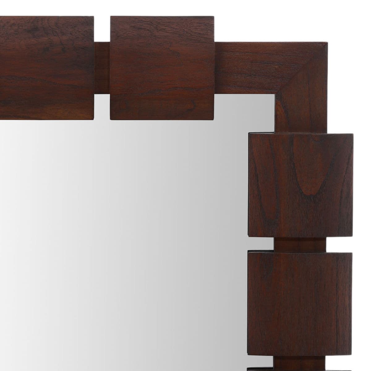 Mahogany Deco Square Mirror - Thumbnail 3