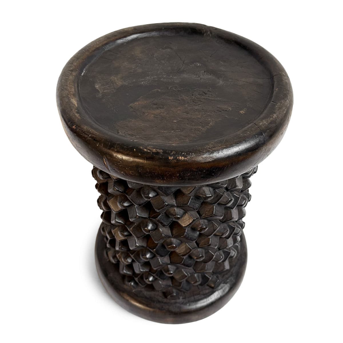 Vintage Small Bamileke Stool Table - Thumbnail 3