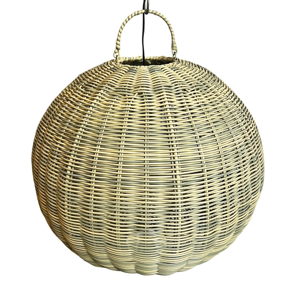 Outdoor Faux Rattan Globe Lantern 24 - Thumbnail 3