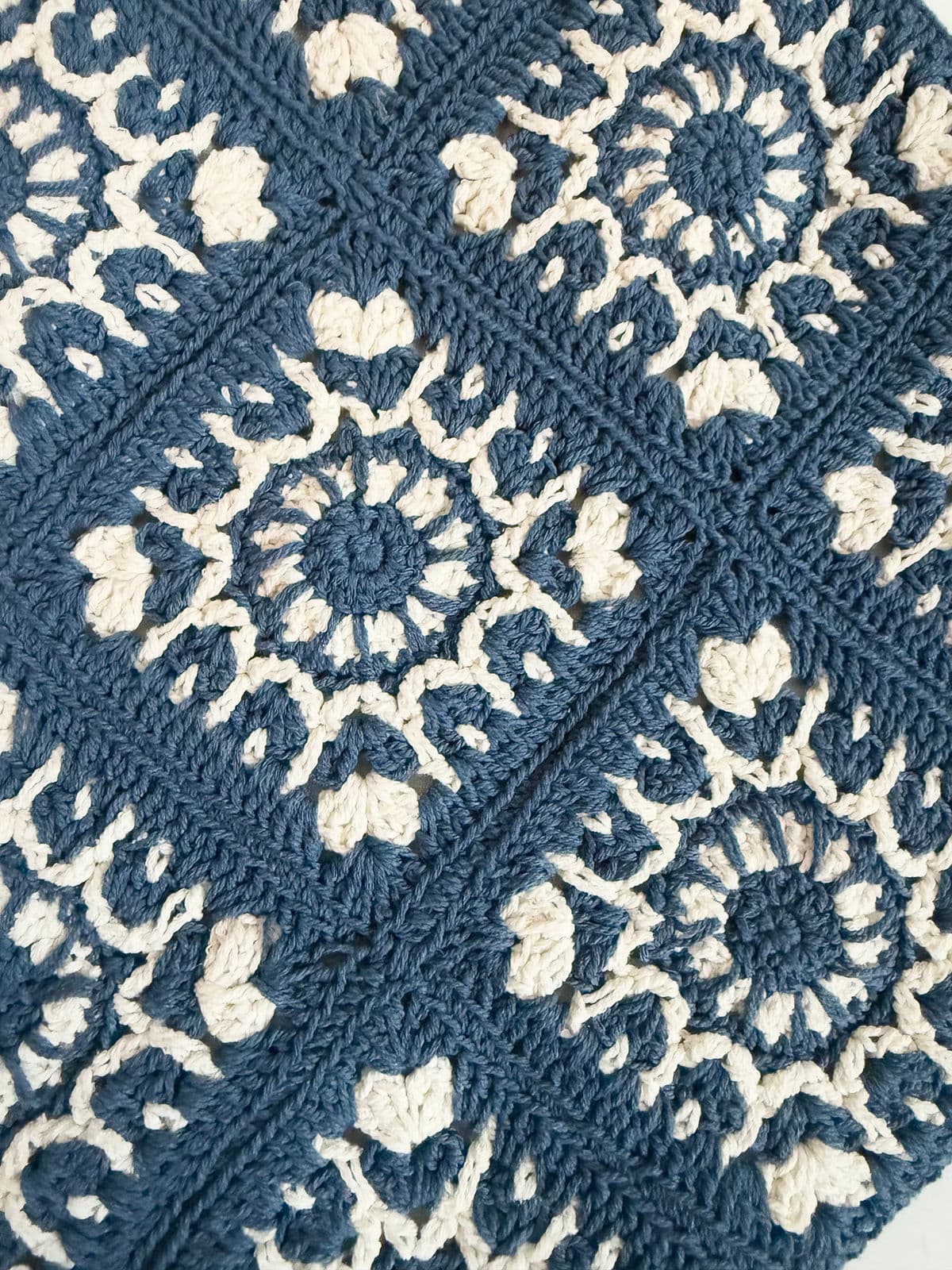 Ocean Blue Macrame Shoulder Bag - Thumbnail 3