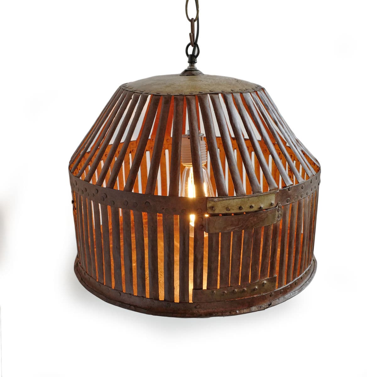 Industrial Iron Cage Lantern - Thumbnail 3