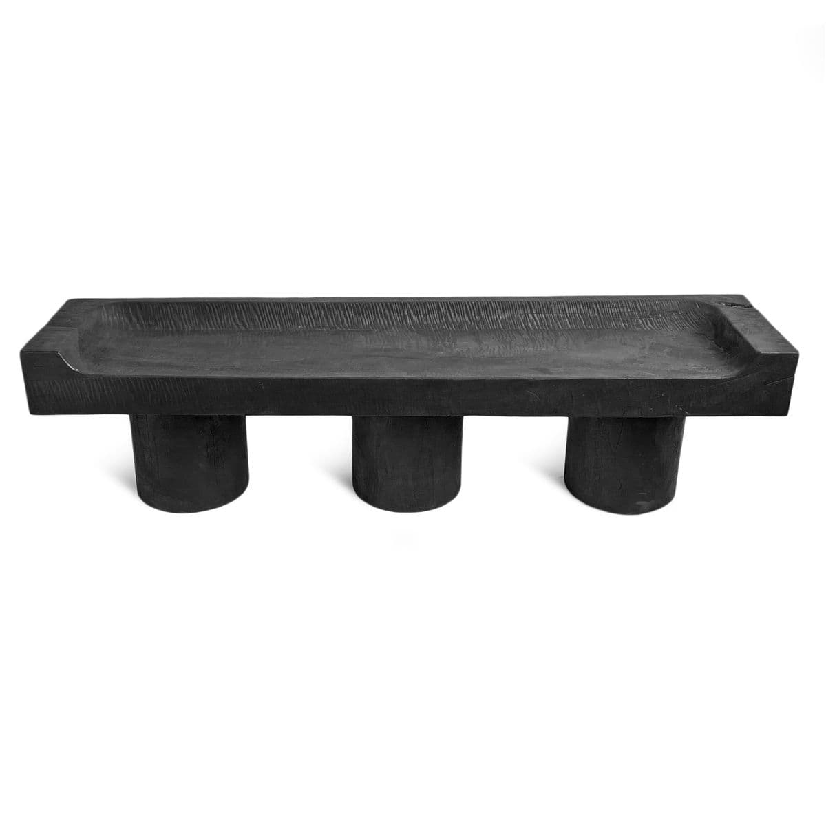 Black Three Pillar Slab Bench - Thumbnail 3