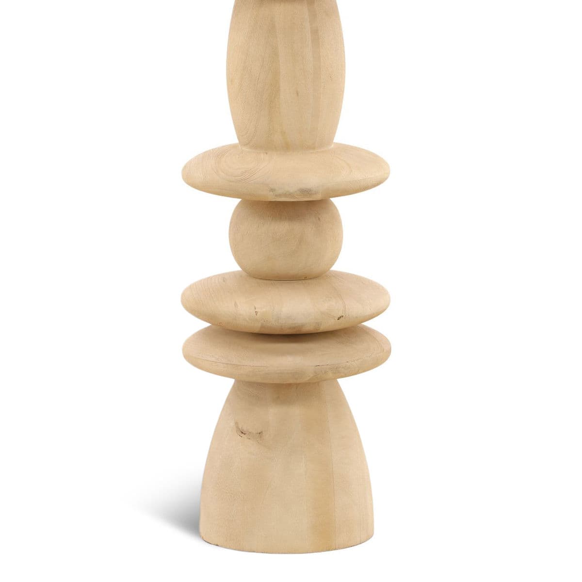 Light Wood Stacked Shape Floor Lamp - Thumbnail 3