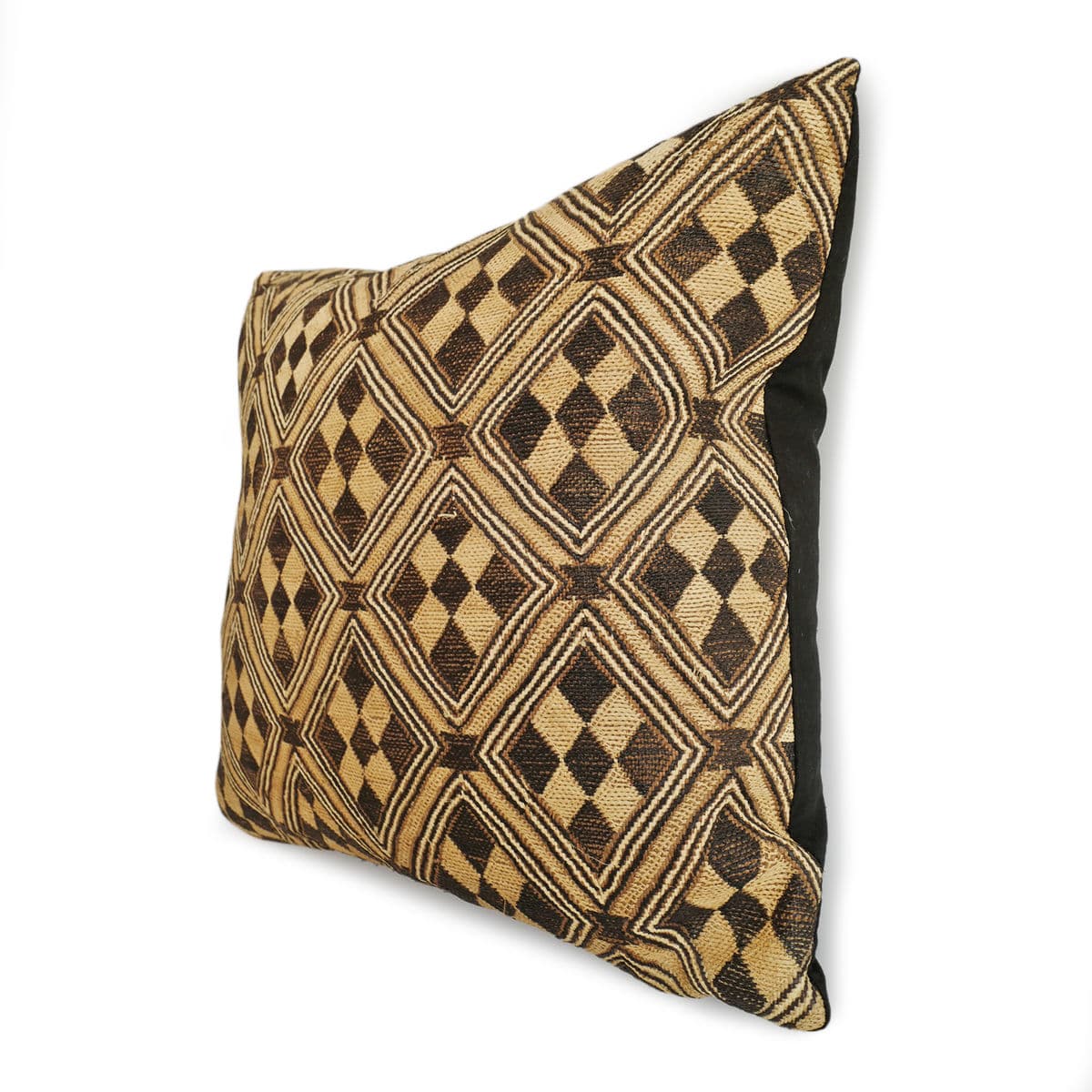 Vintage Kuba Grass Textile Pillow - Thumbnail 3